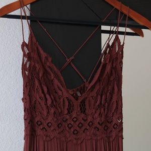 Free People FP One Adella Maxi Slip in Mocha